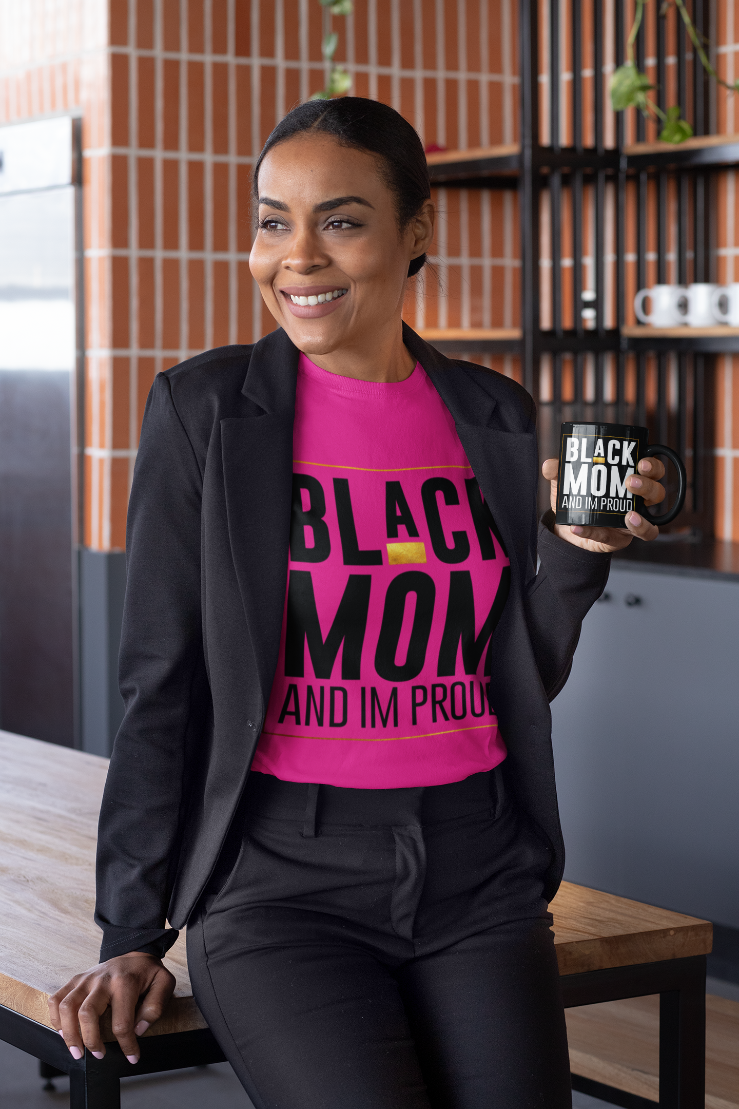 black mom proud tshirt