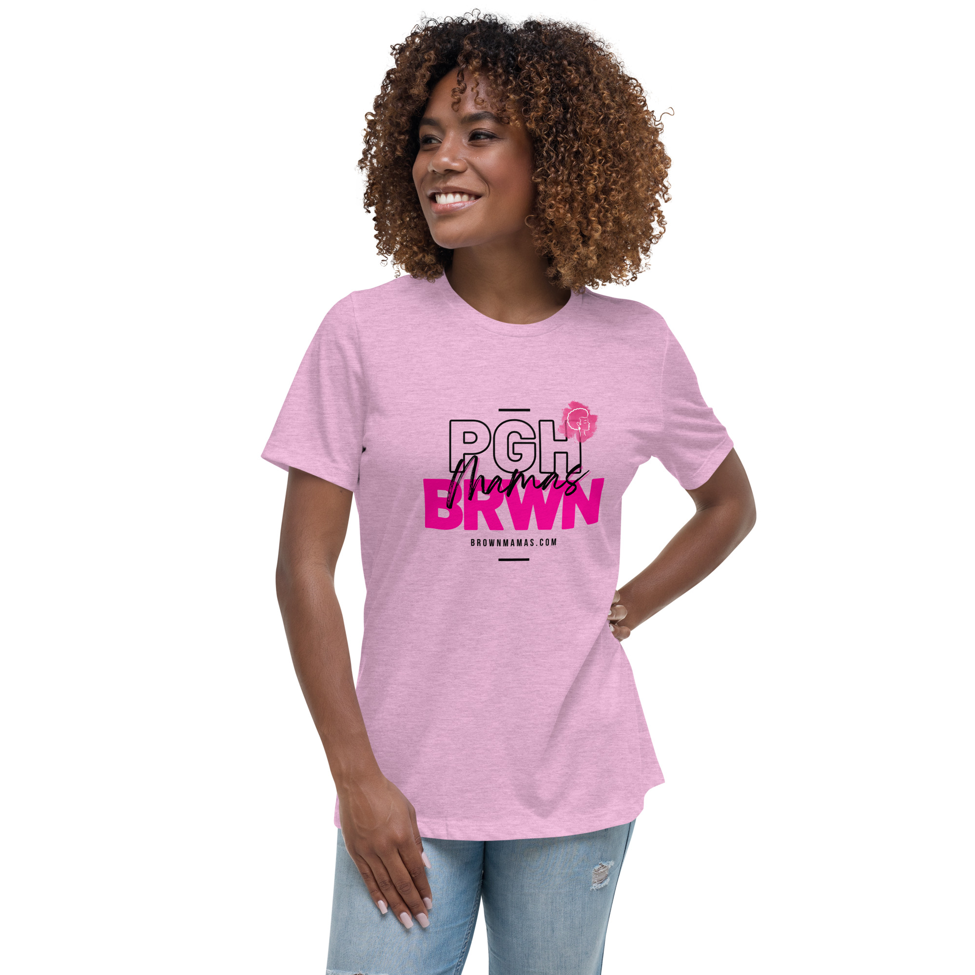 Pink Pgh Brown Mama T-shirt